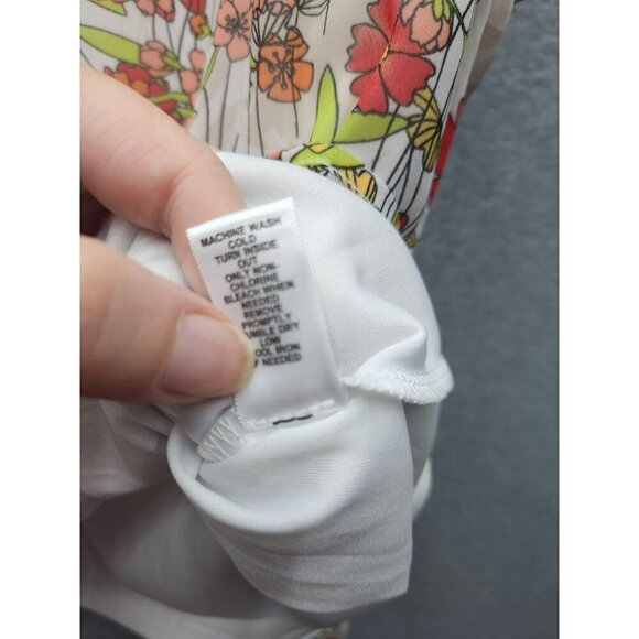 Cato Womens Floral Sleeveless Blouse Size L Lightweight 100% Polyester - Picture 4 of 5